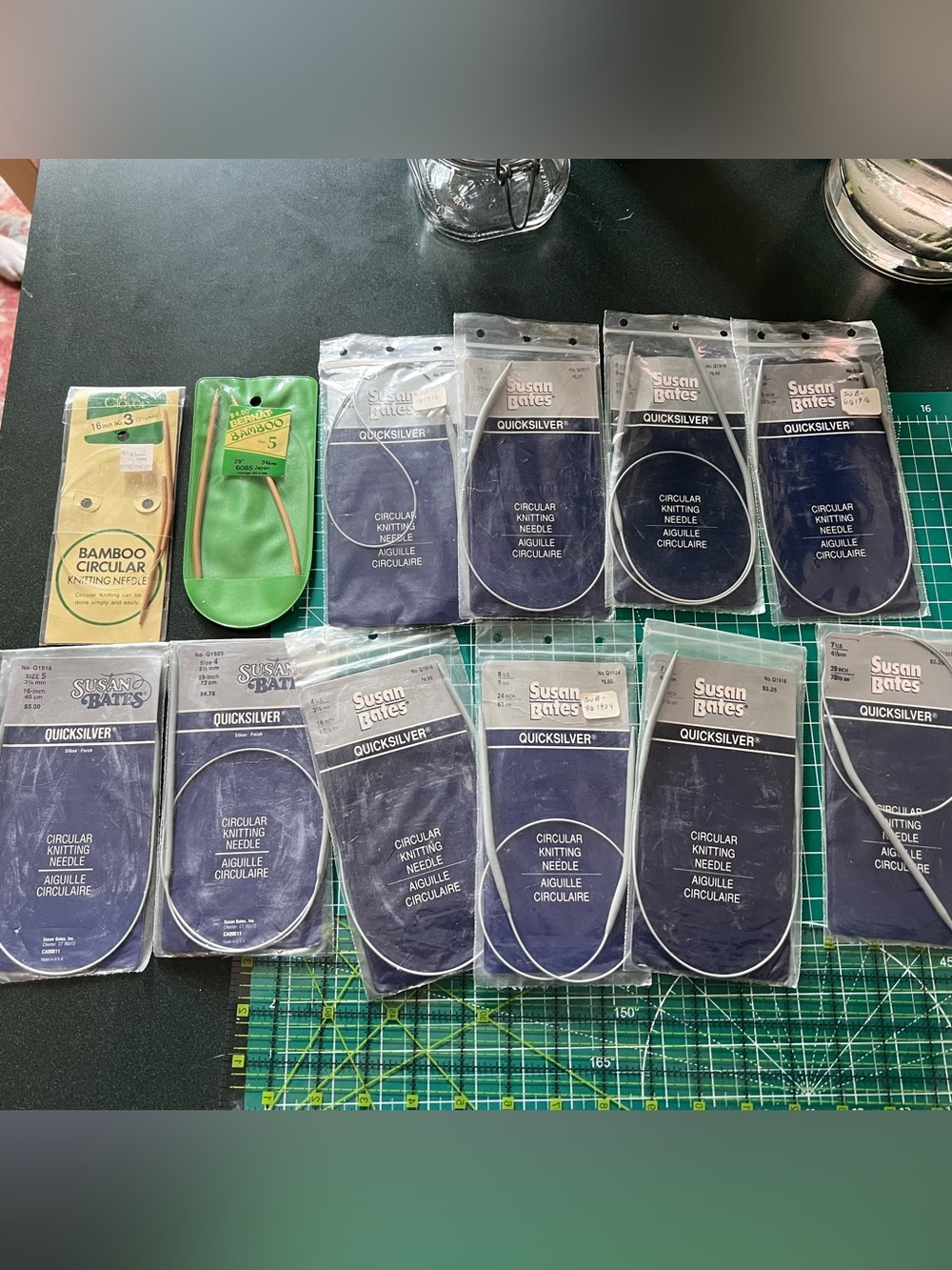 Bundle of knitting needles clover Susan bates circular